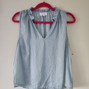 Bella Dahl Soft Blue Sleeveless Blouse